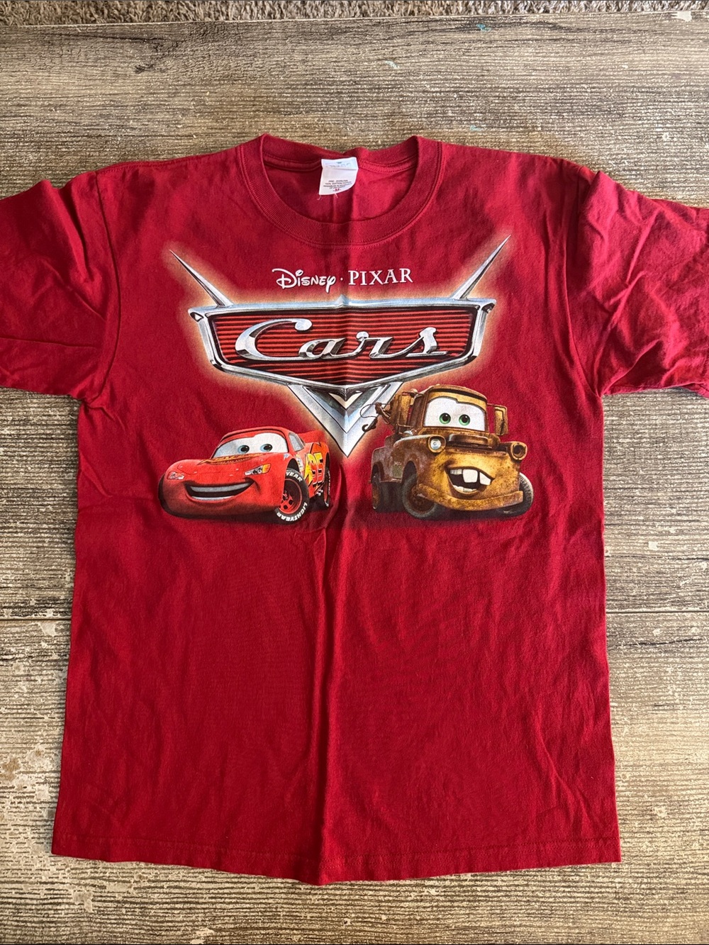 Disney Pixar Vintage Cars Lightning McQueen and Mader t shirt